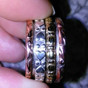 Handmade sterling silver meditation ring